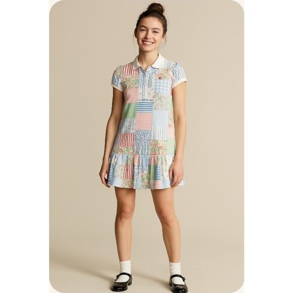 Polo Ralph Lauren Girls XL/16 Patchwork Dress Easter Spring Florals - Picture 2 of 11
